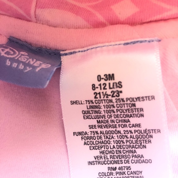 Disney Eeyore pink quilted Infant snowsuit - Picture 3 of 4